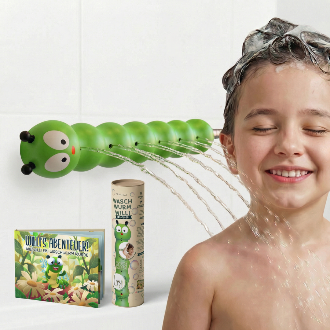 Kinderdusche Wasch Wurm Willi